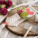 민화샵 마크라메 하트 플랜트 행잉 만들기 diy 벽걸이장식 핑거니팅... 벽걸이 화분 감성소품 만들기 월데코 손뜨개질 손뜨개 패브릭공예 : 문구티쳐