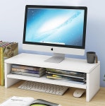 모니터테이블 컴퓨터 모니터거치대 높은모니터받침대 2단 서랍 : 푸른사랑