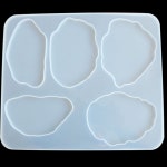 레진 공예 UV 크리스탈 레진 아트 재료 티코스터 5구 실리콘 몰드 : 다온레진공방