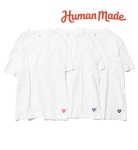 23FW 휴먼 메이드 3 PACK 뉴진스 반팔 티셔츠 남녀공용 Humanmade 화이트 : 바이너럴