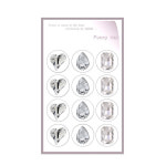 [퍼니네일] 글라스 네일스톤세트 24pcs 프리미엄네일스톤 엄지스톤 : 퍼니네일