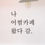 나 왔다 감 인증샷 포토존 주문제작 레터링 스티커 LO-010검정S : 어썸투데이