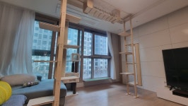 고양이 캣워커 서울시 강남구 아파트 거실 무타공 캣타워 인테리어 패키지 : 플레이캣