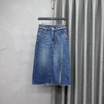 데님 스커트 청치마 옆트임 연청 캐주얼 : 올리니샵