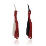 컬러 나무 손잡이 아연 합금 깃털 접는 면도기 홀더 수동 수염 이발 남자 G0718 : 깡통마켓몰