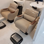 [한미뷰티]SB우드 샴푸대 반자동 미용실 샴푸도기 : 한미뷰티