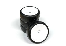 [RU-0861] RUSH PRE-GLUED HIGH PRECISION 28X VR3 TIRE 4 PCS W/ WHITE RIM AX : 해운대RC