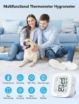 Govee WiFi 온도계 습도계 H5103, 전자 잉크 디스플레이가 있는 실내 블루투스 온도 습도 센서, 앱 알림 알림, 무 : 루시아 공원