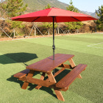 야외테이블세트 정원 편의점테라스 야외용테이블 파라솔별도 4인월넛 : 엉클트리uncle tree