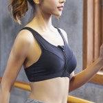 집업 스포츠브라 운동 골프 하이서포트 빅사이즈 앞지퍼 브라탑 1+1 : 미브레