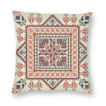 벨벳 자수 사각 쇼파 쿠션 커버 팔레스타인 추상 인쇄 패턴 디자인 쿠션 D 17 : 헤이데이상점