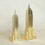 18cm/22cm 청동 금 엠파이어 스테이트 빌딩 모델 금속 도금 기념품 사무실 장식품 : 타다직구