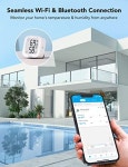 Govee WiFi 온도계 습도계 H5103, 전자 잉크 디스플레이가 있는 실내 블루투스 온도 습도 센서, 앱 알림 알림, 무 : 루시아 공원