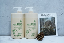 크리스탈 손상모 두피 쿨링 티트리 실크 스컬프 미용실 트리트먼트 헤어팩 1,000ml : 위아디