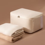 [1+1 제공] 프리미엄 옥스포드 소재 이불정리함 겨울 여름 이불 의류 속옷 수납 리빙박스 : 베니비디