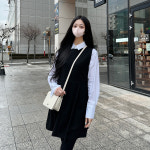 구김없는 블라우스 셔츠 베이직 기본 커프스 셔츠 : 민스타일
