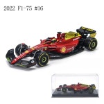다이캐스트차자동차 Bburago 143 F1 페라리 F1-75 75th 기념일 Giallo Modena 16 Leclerc 55 Sainz 합금 자동차 다이 캐스팅 모델... 