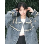 여자청자켓 오버핏 여성용 베이직 카라 트렌디 봄 루즈핏 : 세원글로벌