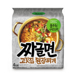 풀무원 짜글면 고깃집 된장찌개 16봉 쫄깃건면 짜글이 : 아우어쇼핑