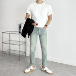 클라쓰업 절개포인트 구제스판 워싱진 데님 청바지 3컬러 6624 : 클라쓰 CLASSS