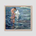 작은 범선 - 호아킨 소로야 Joaquin Sorolla /캔버스판넬 /27x30 : 8 plus 1