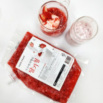 100%국산 CAFE FRUIT 우유에타먹는딸기청 1kg 과육이살아있는 수제 과일청 : 카페프룻