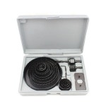 홀쏘 목공 구멍 톱 세트 1116 개 19127mm, 드릴 비트, 카본강 커터 석고 보드 천장 나무 키트 : OB몰