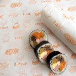 델리앤팩 김밥포장지 식품 종이포장지 노루지 코팅 30x30cm 300장 : 피앤팩