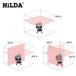 레이저 수평기 광파기 레이져레벨기 수평계 수평레이저 수평자 측정기 12 라인 3D : 태림웰스