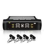 자동차부붐 무선 태양열 내장 자동차 타이어 압력 모니터 범용 감지기 LCD 디스플레이 TPMS : 슈슈몽2호