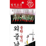 월척조구 콜 열기 볼락 외줄낚시 카드채비 10개 레인보우피바늘 : 행복낚시