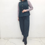 엄마옷 숏조끼 린넨마 베스트 숙녀복 꽃무늬 자연옷 간절기룩 : 더파라조