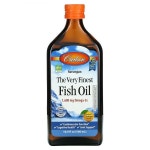 칼슨 노르웨이 Norwegian The Very Finest Fish Oil 오일 내추럴 오렌지 1600mg 16.9 500ml : 비타상점