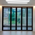 폴딩도어 22T 로이페어유리 접이식도어 아파트 거실 테라스 베란다 사무실 상업공간 오피스 : 시공아이디