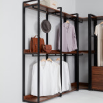 [네이버단독 한정수량특가] 로엘 시스템 2단 행거 붙박이장 드레스룸 철제 옷장 시스템장 베란다수납장 : TS퍼니처