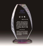 크리스탈감사패 SSG68 110x215x50 재직기념패 공로패 상패제작 : 다온상패