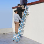 다락방 사다리 벽걸이 형 텔레스코픽 계단 실내 옥외 플랫폼 듀플렉스 접이식 D 123 : 샵앤모아