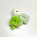 복실복실 클로버 키링 핸드메이드 모루 키링 : Oublue
