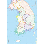우리나라지도 백지도 대형 70x100cm : 와이드맵