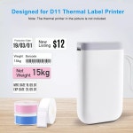 스티커 기계 네임 이름 블루투스 라벨 NIIMBOT D11 메이커 테이프 버블 주소 방수 Daycare Kids Bottles Mason Jars Spice Food... 