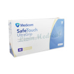 메디컴 세이프터치 울트라그립 사이즈 M 라텍스 장갑 일회용 의료용 100매 : 메디박스