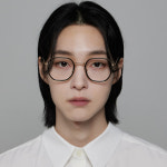 큰사이즈 다각형 메탈 콤비 남자 여자 패션 투명안경테 : 하루홀릭