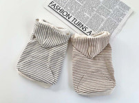 강아지후드티 개니클로 고양이옷 애견 캐주얼 스트라이프 강아지 면티셔츠 베이직 데일리룩 : 셀픽마켓