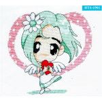 (한땀-도안만의가격)천사발렌 : 아셀십자수