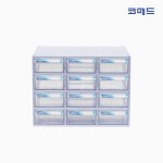 COMAD코메드 CMD-512(12칸) 일체형 클리어박스 아이보리 투명서랍장 : 코메드