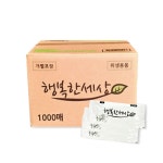 업소용물티슈 행복한세상 1000매 일회용 카페 식당용물티슈 개별포장 대용량 물휴지 : 더조은316