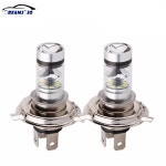 led 헤드 라이트 전조등  H4 LED 전구 흰색 자동차 바이크 오토바이 고출력 8000K 안개등 운전 1800LM 트럭용 2 개 : 포온지마켓