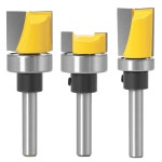 트리머날 평비트 홈파기 드릴 루터날 목공 1PC 1/4 quot6.35MM 6MM 생크 밀링 커터 나무 조각 패턴 비트 플러시 트림 스트레이트 베어링 힌지... 
