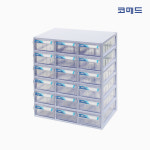 COMAD코메드 CMD-518(18칸) 일체형 클리어박스 아이보리 투명서랍장 : 코메드