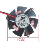 레노버 G5005 GT720 GT730 HD7750 HD8570 그래픽 카 냉각 팬용 47MM 2 핀 DC 12V GPU 비디오 팬 : 우야수기